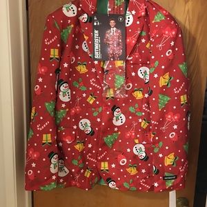 New Christmas Light Up Suit with Tie Set